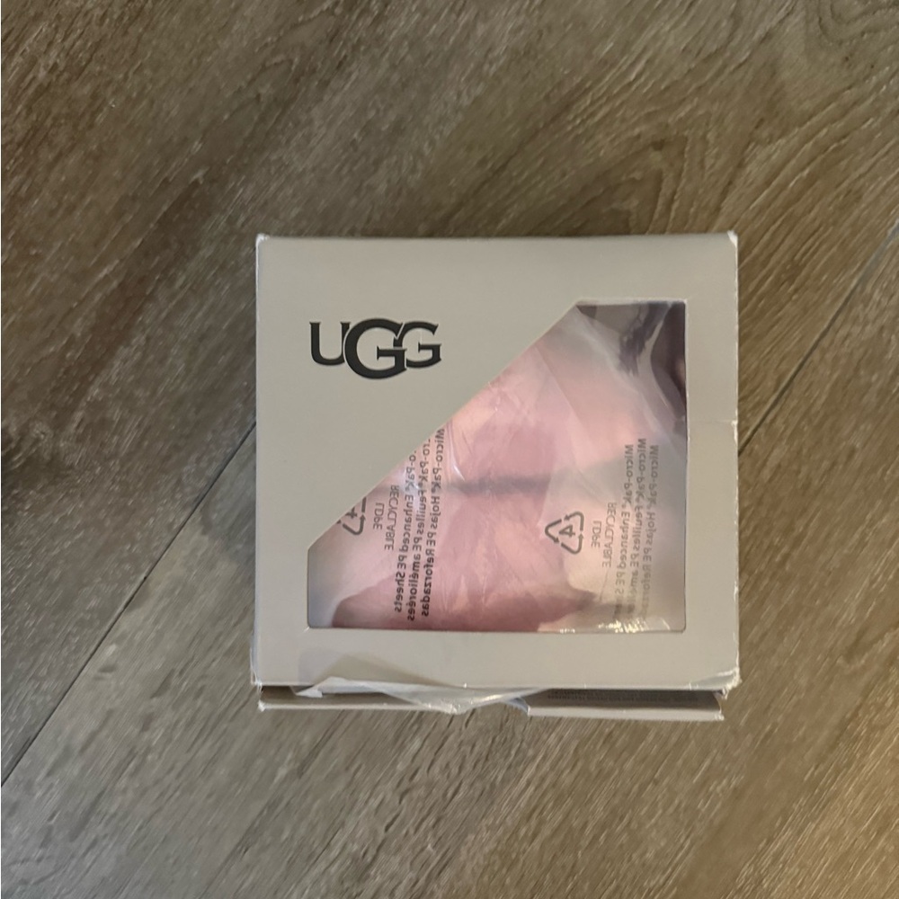 UGG Pink Fluffy slipper shoes size large